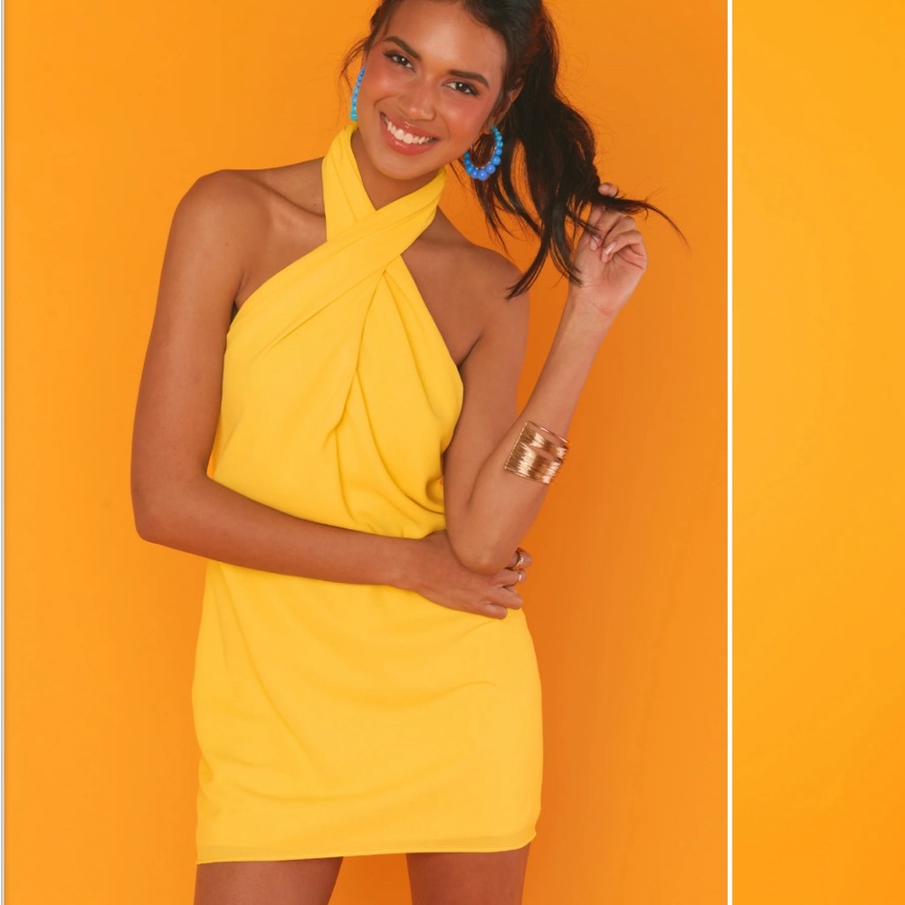SHOW ME YOUR MUMU 💫 JASMINE HALTER MINI DRESS